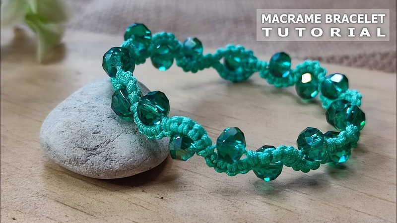 How to Make Easy Wave Macrame Bracelet with Beads, Macrame Bracelets