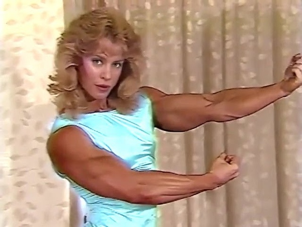 YOUNG KYLIE MINOGUE Female Bodybuilder Deepfake (body belongs to Della
