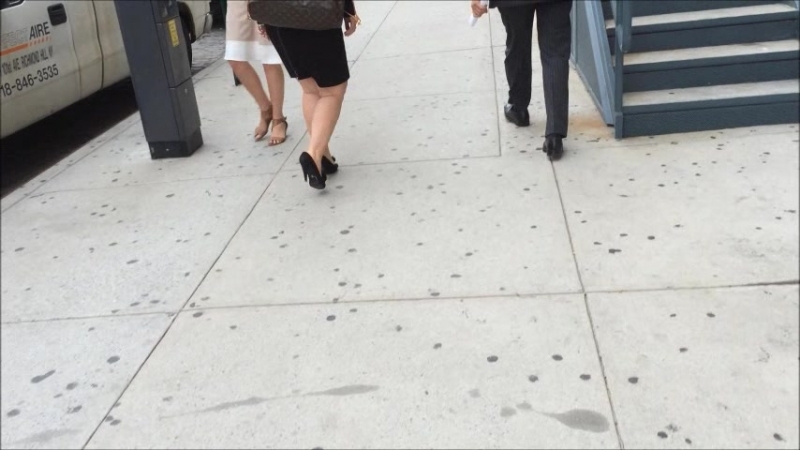 Lady Struggles Walking In