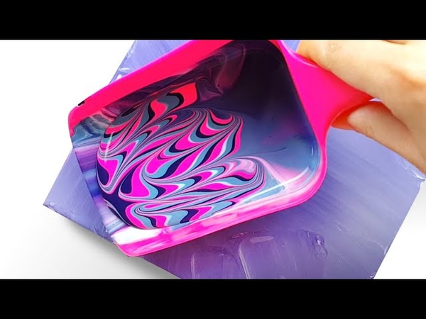 (397) Dancing Dustpan, 2 Techniques, Fluid Acrylic Pouring for beginners, Designer