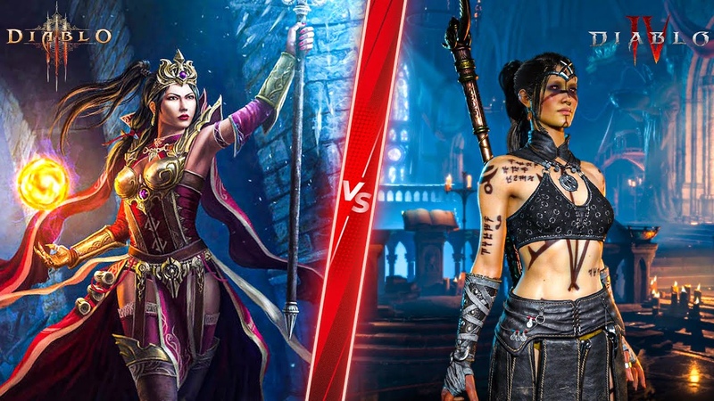 Diablo 4 vs Diablo 3 Sorceress Comparison Attention to Detail Graphics PC 4