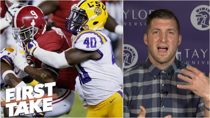 Tim Tebow amped up over Alabama vs. LSU, CFB Playoff Rankings, First