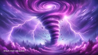 963Hz VIOLET FLAME HURRICANE  CLEANSES ALL NEGATIVITY IN & AROUND YOU  REIKI  WIND SOUNDS