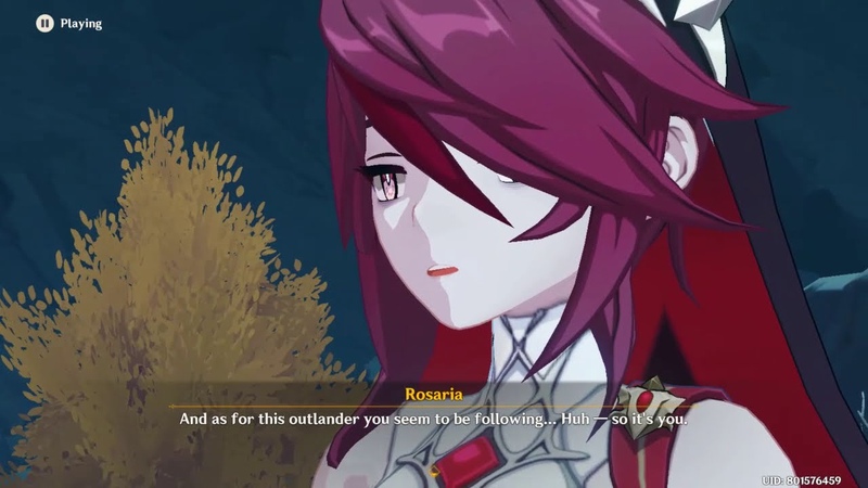 First In Game Appearance Of Rosaria ( English) Genshin