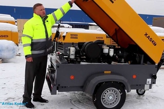 Atlas Copco XAS 97 - видеопрезентация дизельного компрессора.
