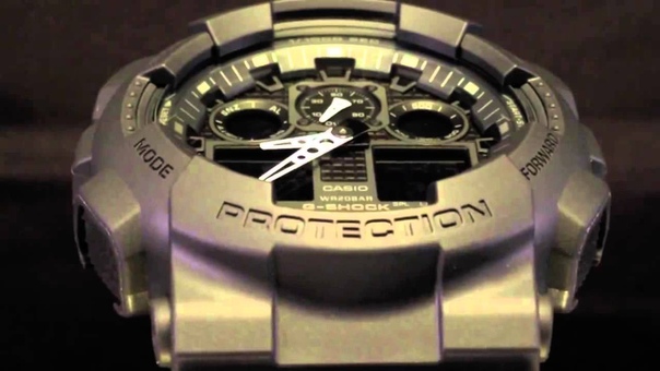 G Shock Mens GA100 1 A1 All Black Resin Watch Photo and Video