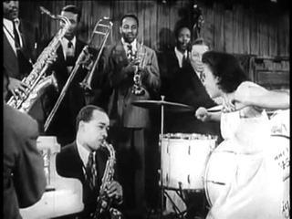 Boy! What A  Girl! 1947, Sid Catlett, Gene Krupa, Slam Stewart, Beryl Booker, (excerpt