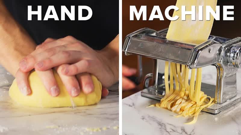 Handmade Vs. Machine Made Pasta And Meatballs