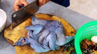 Vietnamese Food - BLACK SILKIE CHICKENS BBQ Mui Ne Vietnam