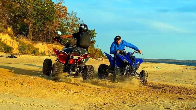 Gymkhana Atv Yamaha Raptor YFM350 Irbis Atv 250s Shot on Iphone, Slow Motion 240 fps, Penza