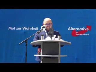 AfD Demo. “Von der AfD geht keine Gefahr aus, aber von den LINKEN.“ Markus Frohnmeier, AfD