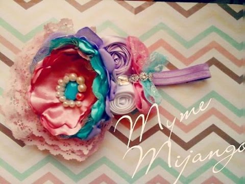 Como hacer flores de satin petalos quemados, Valerina con flores, Creactivate