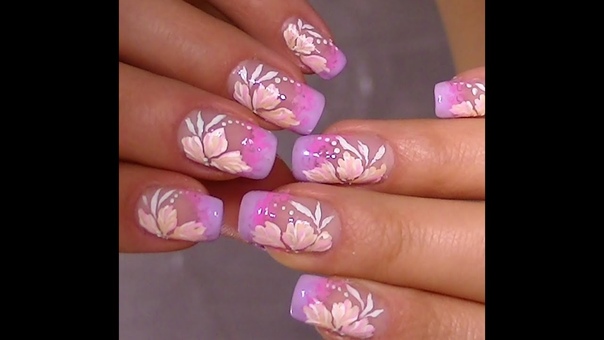 Delicate nail art, video tutorial sweet flower