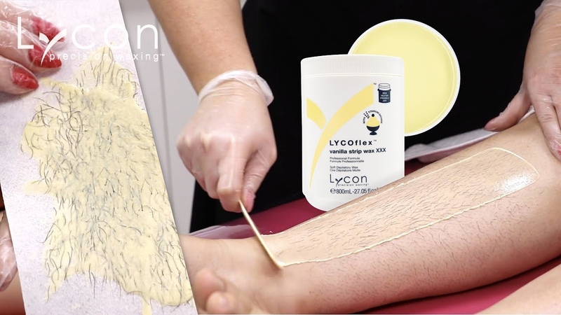 Leg Waxing with LYCOflex Vanilla Strip Wax , LYCON
