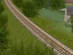 Rail DC avec talus