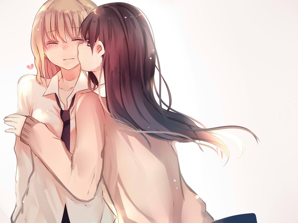 Two anime girls in love