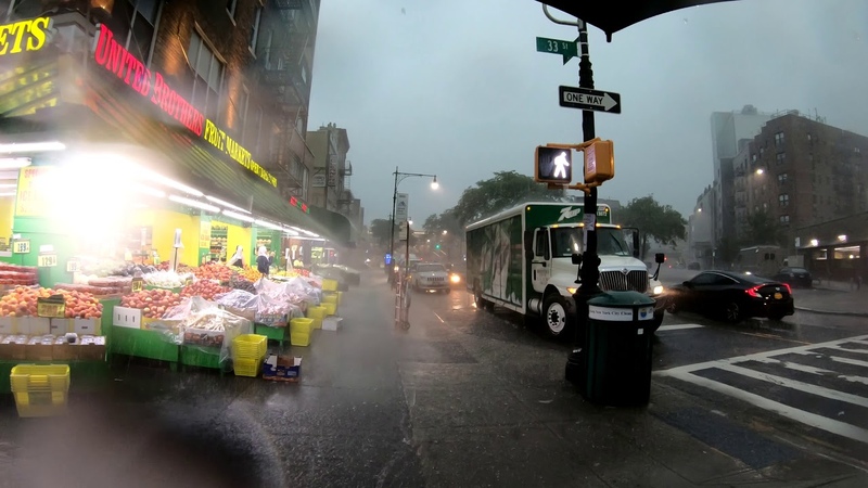 ᴷ FLASH FLOODING Thunderstorm Walk in NYC One of the worst Ive
