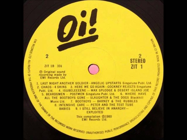 Barney and the Rubbles original oi music