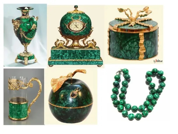 Vintage Malachite & Gilt Bronze Domed Casket 20th C Casket, Gilt, Bronze