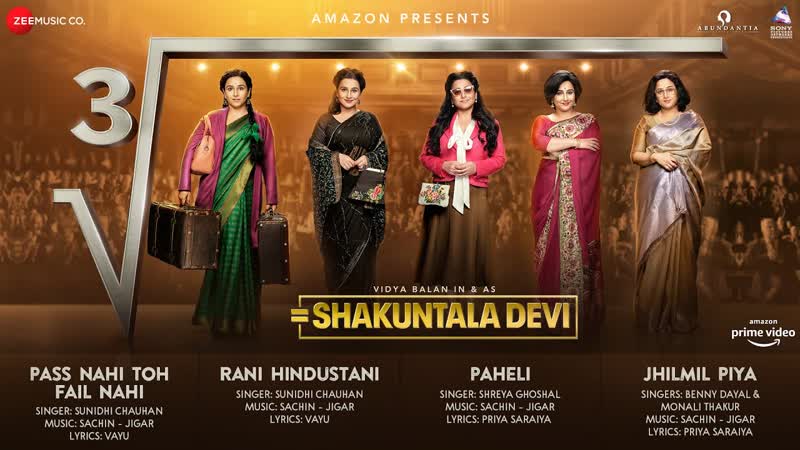 Shakuntala Devi Full Album, Vidya Balan, Sanya Malhotra , Sachin Jigar, 31st
