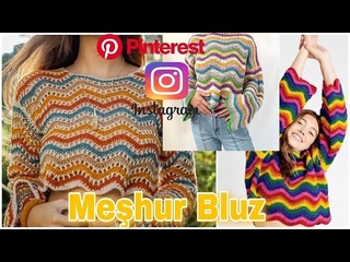 TIĞ İŞİ BLUZ / ZİKZAK BLUZ/CROCHET BLOOUSE /PART 3