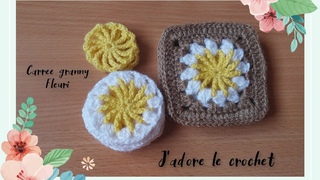 Carr granny fleur: tuto crochet dbutant