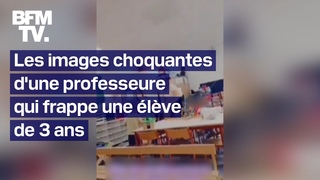 (2203) Les images choquantes d'une professeure frappant une lve de 3 ans dans une cole parisienne - YouTube