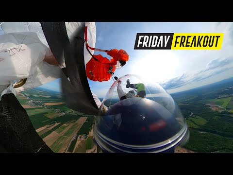 Friday Freakout: Terrifying Malfunction, Skydiver Lands With Parachute Wrapped Around