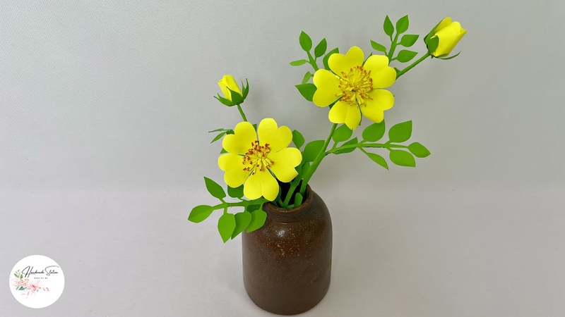 Paper craft How to make a Crape Myrtle, simple and beautiful with paper,