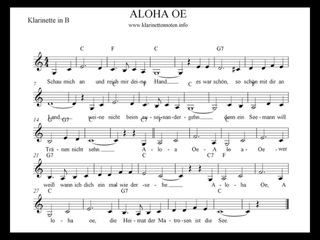Play Clarinet - Aloha Oe